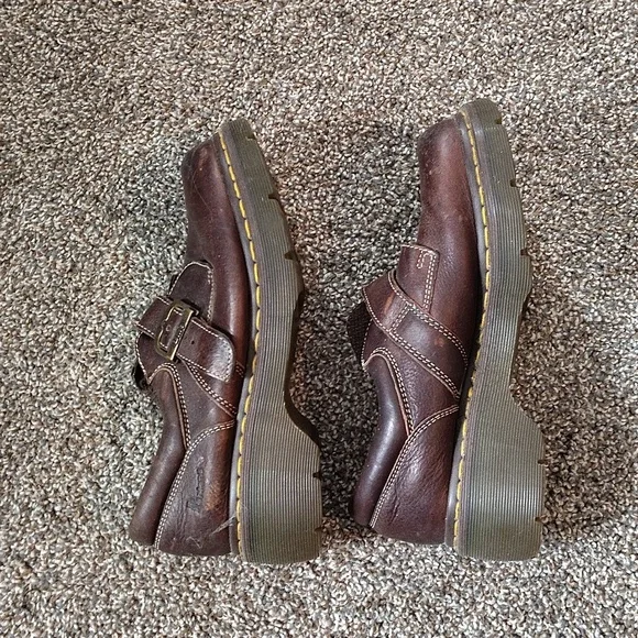 Womens Vintage 1990's Dr. Martens Brown Leather Shoes - Picture 3 of 5